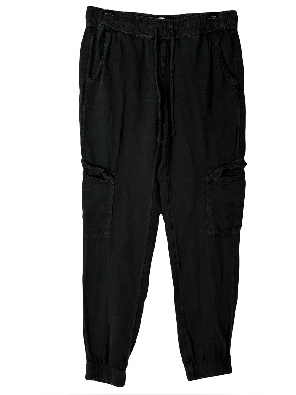 C&C California Pants S Grey Cargo Linen Jogger Style